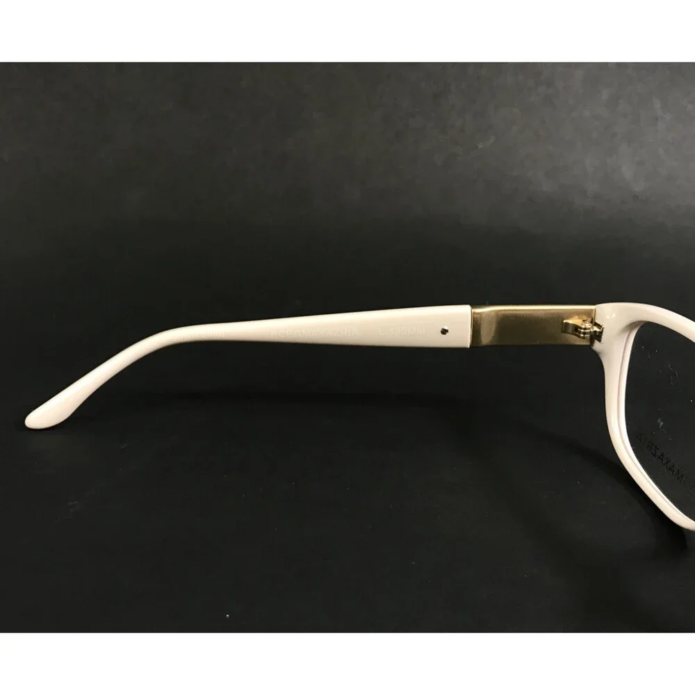 BCBGMAXAZRIA Eyeglasses Frames KASIA ALMOND WHITE Cat Eye Crystals 52-16-135